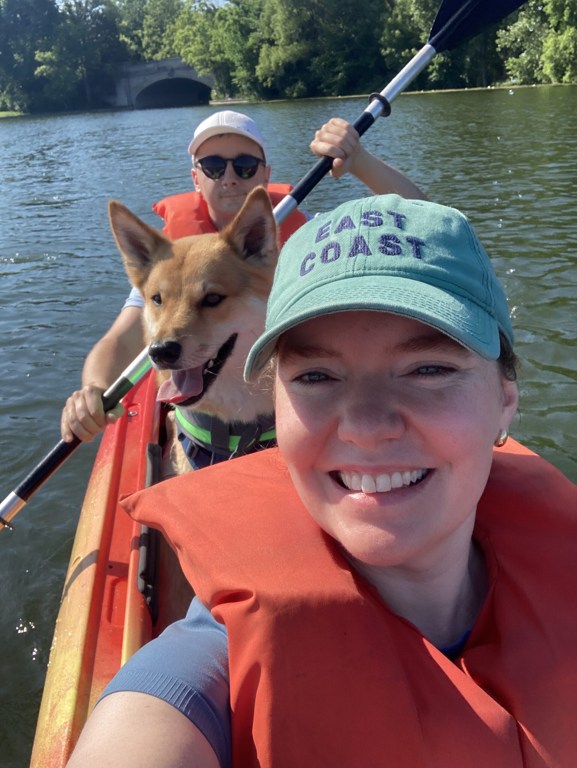 kayaking with dog